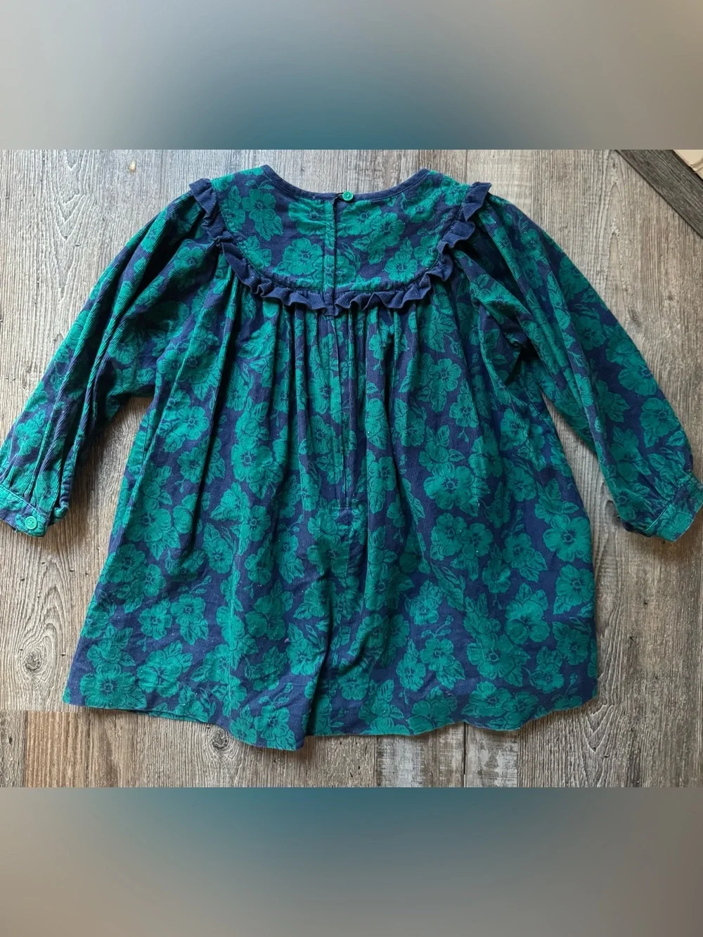 Vintage Gymboree 90s rainbow tag Cord Floral Dress size “Medium”